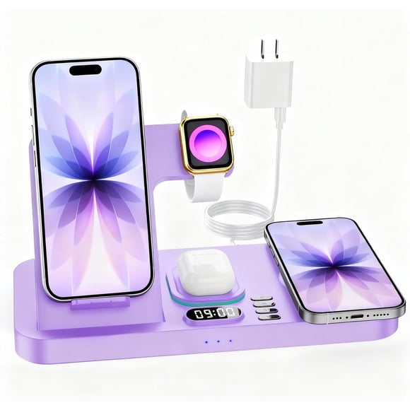 Cargador inalámbrico Feiltik plegable dual para dispositivos Apple