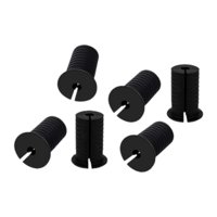 Magideal - 6 Piezas De Enrutamiento De Cable Se Adapta A Los Accesorios De 1 Pulgada Del Orificio De Pared De Goma Para El Cable Ethernet Compact Asamblea Simple Negro