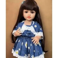 Genérico - Muñeca Realista Bebé De 55 Cm 100% Silicon Con Vestido Y Accesorios