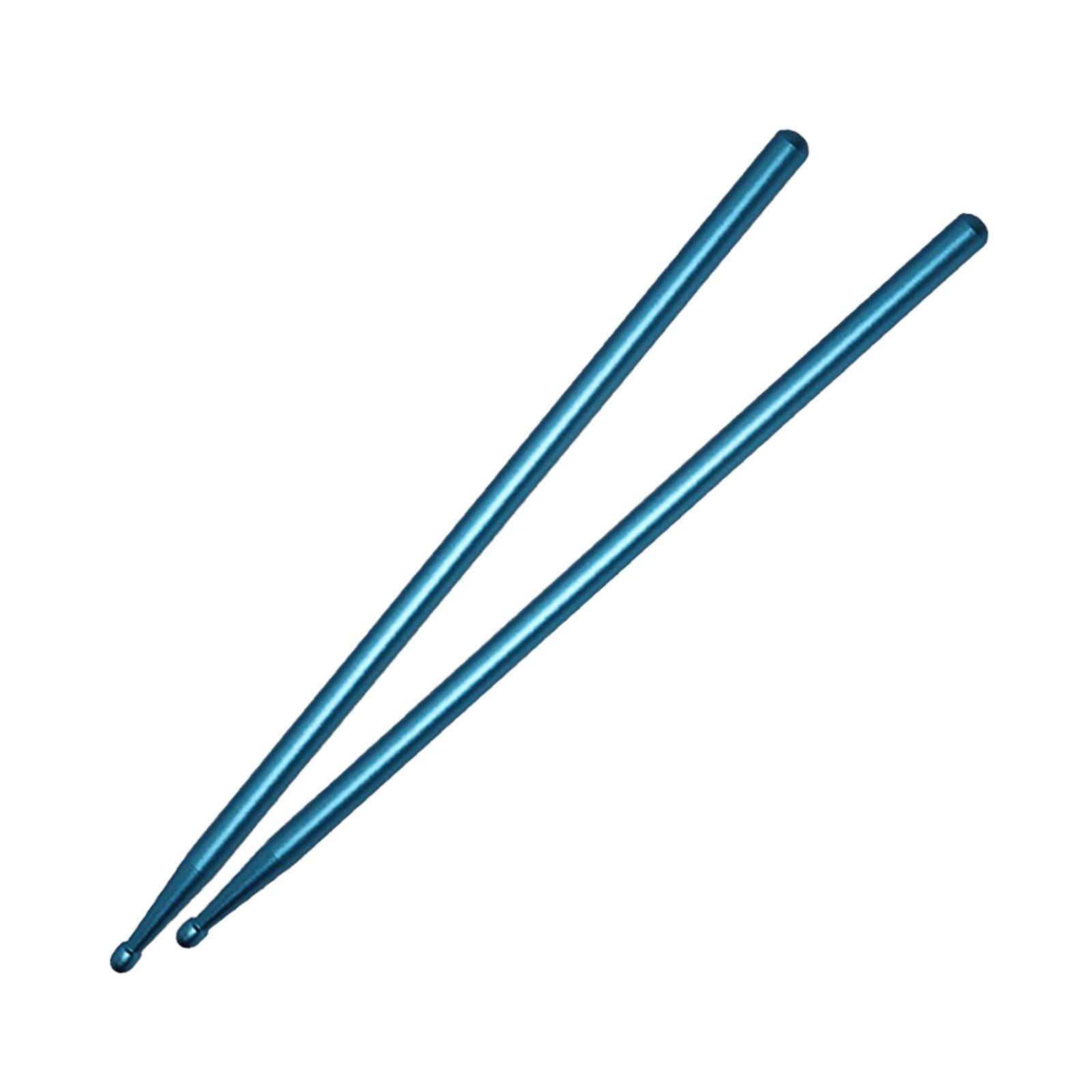 Magideal - 2x Baquetas De Aleación De Aluminio Para Ejercicios, Accesorios Para Instrumentos De Percusión, Baquetas De Metal Para Regalos, Ejercicios Para Niños Azul