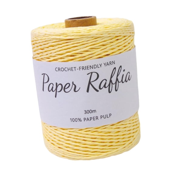 Hilo De Papel De Rafia 1,5 Mm De Espesor Para Bolsas De Ganchillo Cesta De Anidación Gat De Verano Amarillo