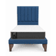 thumbnail image 2 of Cama Plaza y Media Turin Azul Respaldo + Base + Colchon Mery Desing, 2 of 8
