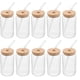 thumbnail image 1 of Pack 10 Vasos Lata de Vidrio con Tapa de Bambú y Bombilla 550ml, 1 of 8