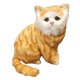 thumbnail image 2 of Gatos De Peluche Juguetes Muñecas Gato Realista Para Regalo De Pascua Regalos De Cumpleaños Juguete De Mesa Amarillo, 2 of 3