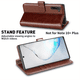 thumbnail image 1 of For Galaxy Note 8 Note 9 Note 10 Note 10 Plus Note 20 Note 20 Ultre Wallet Case, [Included Glass Screen Protector][RFID Blocking] Flip Folio Leather Cell Phone Cover With Credit Card Holder For Samsun, 1 of 3