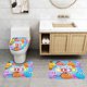 thumbnail image 2 of Bichikids Juego de 3 alfombras de baño de coral fleece: tapete de baño + alfombra de inodoro en forma de U + funda de tapa de inodoro en forma de O, 2 of 6