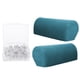 thumbnail image 1 of 1 par de fundas de reposabrazos de sofá de franela con pasadores de falda de cama de 100 piezas Cyan, 1 of 5