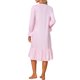 thumbnail image 3 of INSPIRE CHIC Vestido de Dormir de Manga Larga con Flores para Mujer, Camisón Suave Midi con Detalles de Volantes y Cuello Redondo 2XL Rosa, 3 of 6