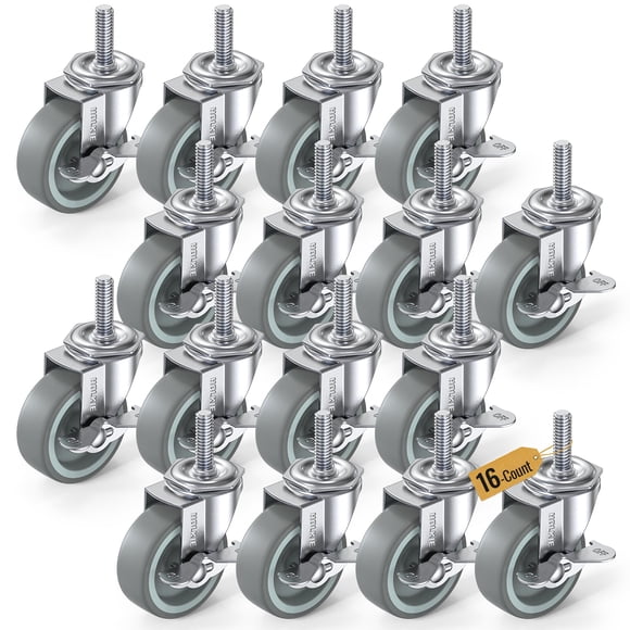 Ruedas Giratorias con Freno HOLKIE 3" Juego de 16