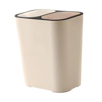 Bothyi - Separación Seca Y Húmeda Cubo De Basura Cubo De Almacenamiento De Basura Para Garaje, Dormitorio Beige