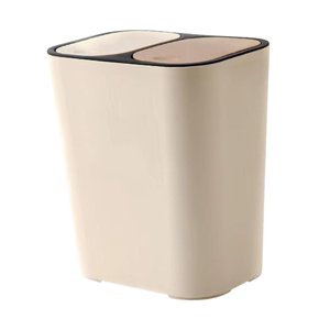 Bothyi - Separación Seca Y Húmeda Cubo De Basura Cubo De Almacenamiento De Basura Para Garaje, Dormitorio Beige