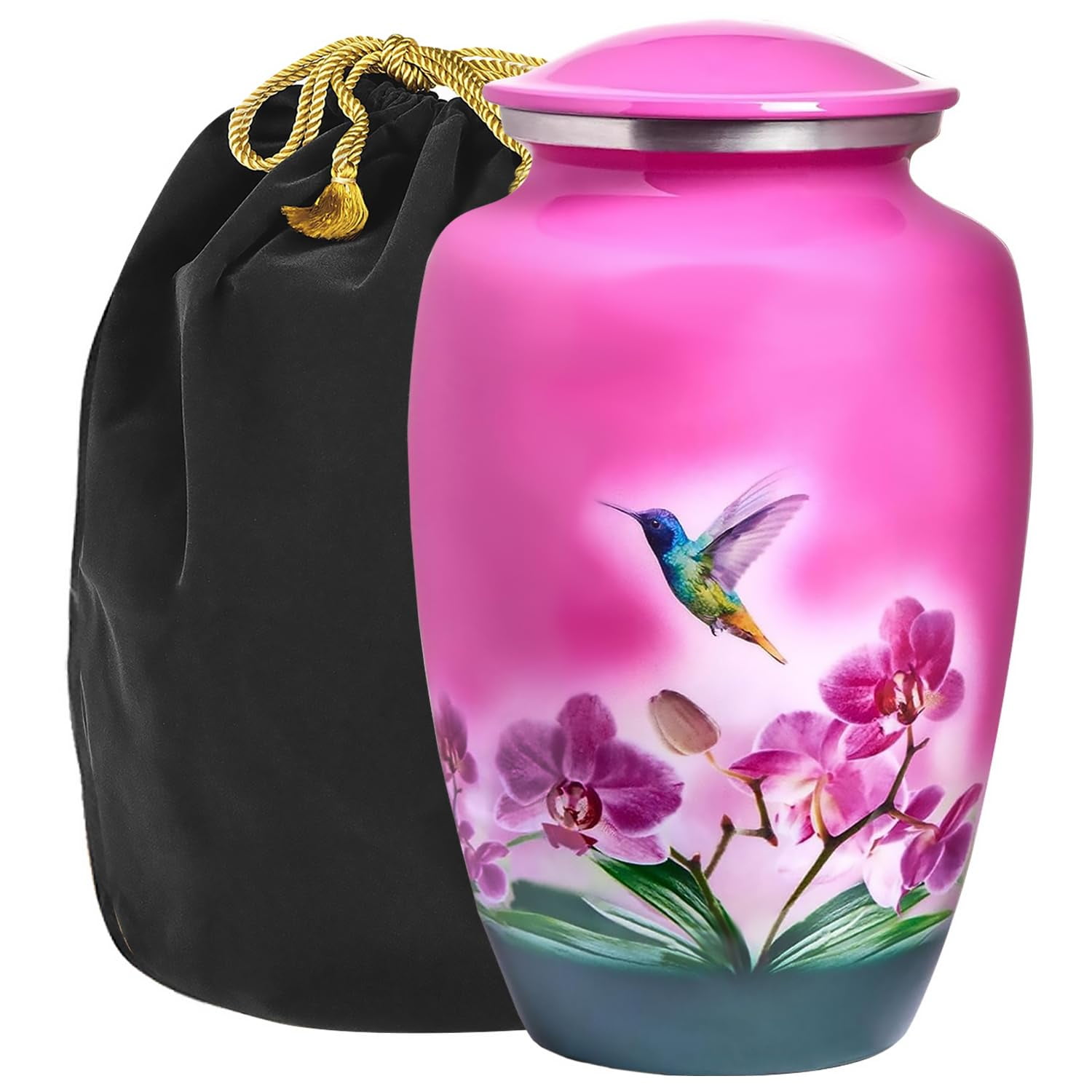 Urna de Cremación Trupoint Memorials Colibrí Rosa Grande 25x18cm