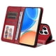 thumbnail image 2 of Funda Billetera para Honor X6 4G con Porta Tarjetas y Soporte Ajustable Rojo, 2 of 5