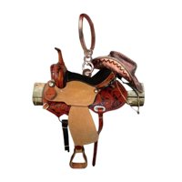 Magideal - Llavero De Sillín De Caballo, Vaquero Occidental, Artesanías Realistas Duraderas, Decoración Interior De Acrílico Para Coche, Decoración Colgante Para Estilo A