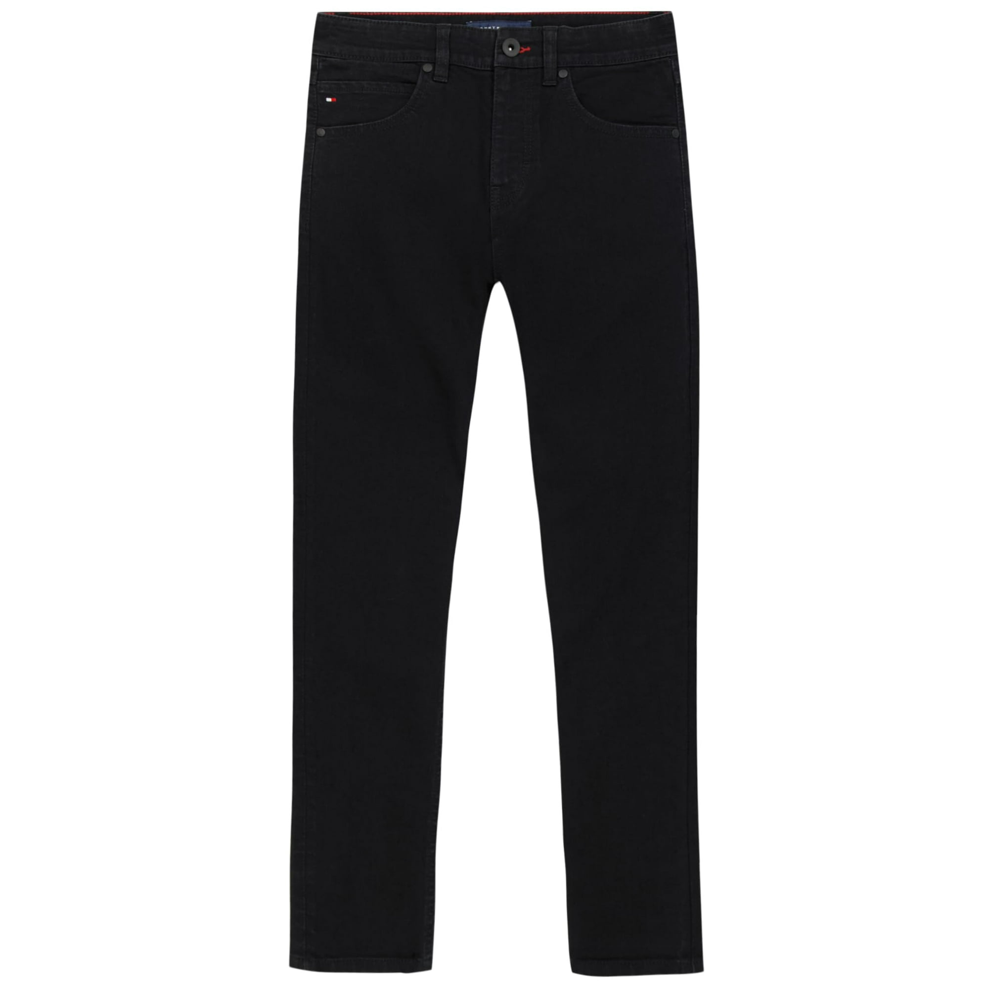 Vaqueros Tommy Hilfiger Para Niños Con 5 Bolsillos, Elásticos, Delgados, Negros 10
