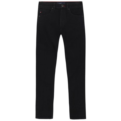 Vaqueros Tommy Hilfiger Para Niños Con 5 Bolsillos, Elásticos, Delgados, Negros 10
