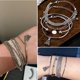 thumbnail image 4 of 17IF Juego de 18 pulseras de plata para mujer (6 paquetes) – estilo boho, apilables y en capas, brazalete de 14K ajustable, diseño grunge italiano con encanto cubano, chunky y sencillo, 4 of 7