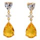 thumbnail image 1 of Aros De Fiesta, Corazón Circón Y Gotas Amarillas, Matrimonio Dorado, 1 of 4