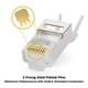 thumbnail image 3 of Enchufes modulares de paso RJ45 Cat6/6A blindados, 50 unidades, 3 of 8