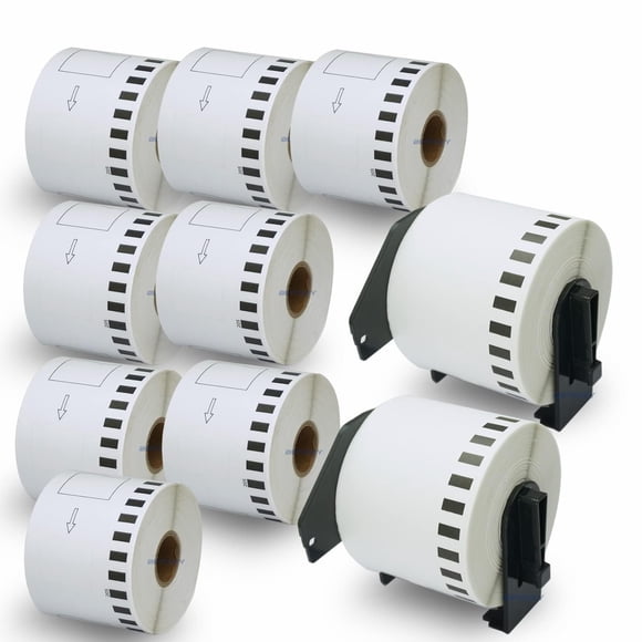Rollos de Etiquetas Compatibles BETCKEY DK-2205 62mm x 30m Paquete de 10