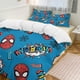 thumbnail image 3 of Cartoon Spider-Man 3 Piece Sets Full/Queen Size - Reversible Microfiber Quilts with 2 Shams Soft Lightweight Bedspread Coverlet Comforter for All Season Bed Sheets, 3 of 5