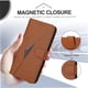 thumbnail image 5 of Funda Cartera Fibra de Carbono para Motorola Edge 50 Pro con Soporte y Cierre Magnético Marrón, 5 of 6
