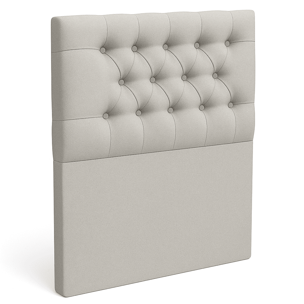 Ethan Desing - Respaldo De Cama 1.5 Plazas Gris Claro Capitone