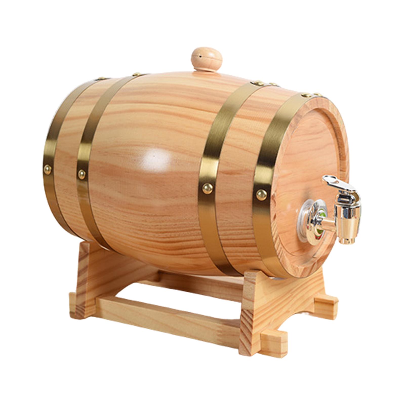 Bothyi - Barril De Madera Para Envejecer Con Espita, Regalo, Barril De Madera Para Vino, Mesa De Vino, Madera De 3L