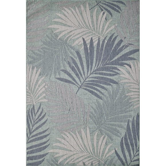 Alfombra Kas Rugs Provo 5788 Aqua, rectangular para interiores y exteriores, 100 x 150 cm