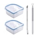 thumbnail image 3 of 2x Nail Soaking Bowls Dip Powder Remover Tools Para Uñas Acrílicas Hands Salon Blue, 3 of 5