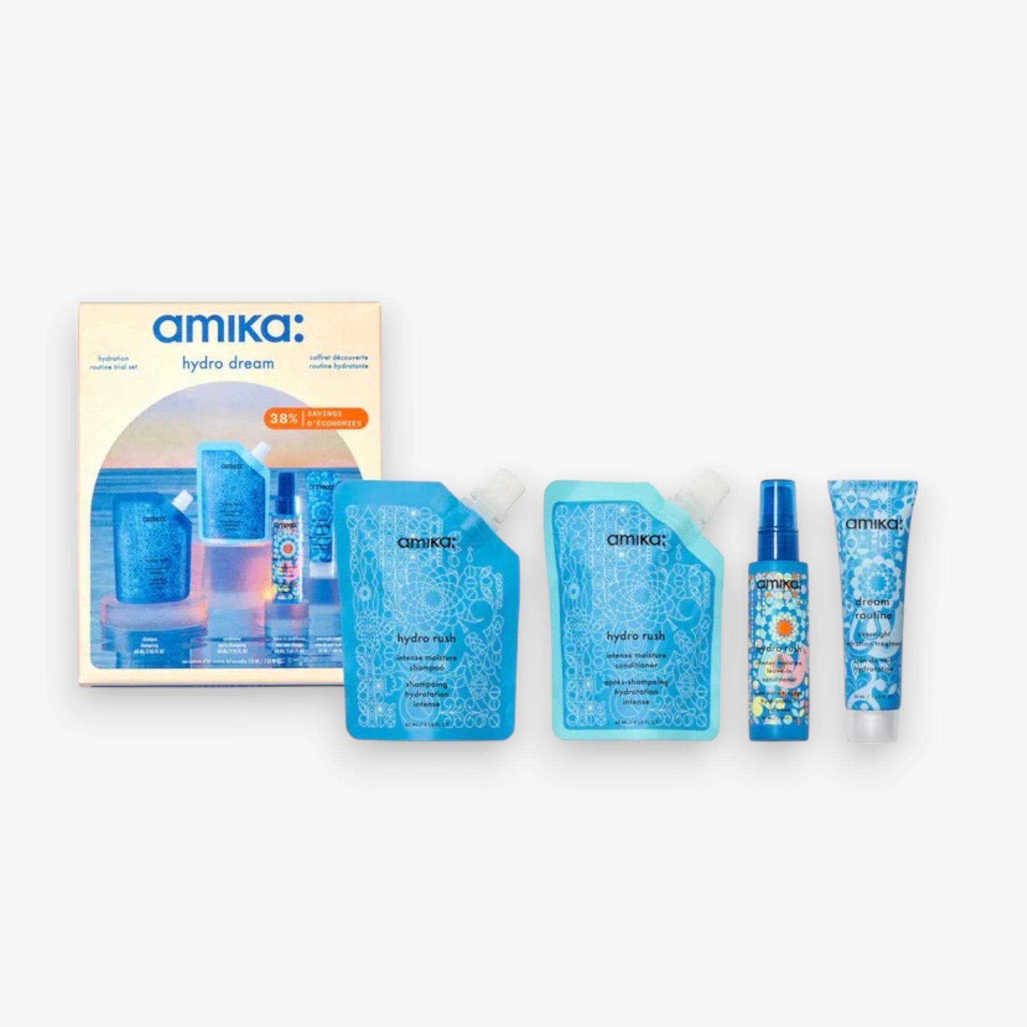 Pack Mini Hydro Rush 4pc Amika