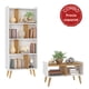 thumbnail image 1 of Set Living Lv07-Rm02 Estante Librero + Mesa De Centro Nichos Blanco - Nogal, 1 of 4