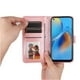 thumbnail image 2 of Funda tipo cartera FOXDOCK para OPPO A95 4G , diseño girasol en relieve, cuero PU, cierre magnético, soporte y tarjetero, 2 of 5
