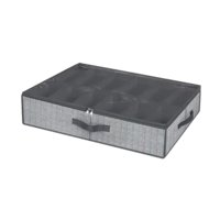 Magideal - Organizador De Zapatos Debajo De La Cama, Caja De Almacenamiento De Zapatos Con Cremallera Y Tapa Transparente, Contenedor Para Botas Y Zapatos, Bolsa