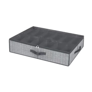 Magideal - Organizador De Zapatos Debajo De La Cama, Caja De Almacenamiento De Zapatos Con Cremallera Y Tapa Transparente, Contenedor Para Botas Y Zapatos, Bolsa