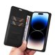 thumbnail image 2 of Funda Billetera de Cuero para iPhone 15 Pro con Tarjetero y Soporte - Tapa Magnética Negro, 2 of 6