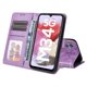 thumbnail image 4 of Funda tipo cartera FOXDOCK para Samsung Galaxy M34 5G , diseño girasol en relieve, cuero PU, cierre magnético, soporte y tarjetero, 4 of 5
