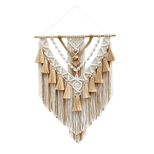 Bothyi - Tapiz De Macramé Elegante, Flecos De Borlas Bohemias Para Decoración De Fiesta De Guardería, Color Caqui