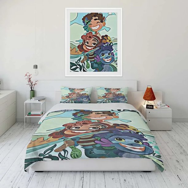bedding set set luca duvet cover pillowcase, boy girl duvet cover gift furniture room bedroom decoration cartoon Bed Sheets
