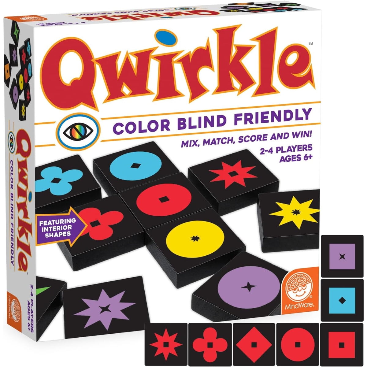 Juego De Mesa Mindware Qwirkle Color Blind Friendly 108 Fichas