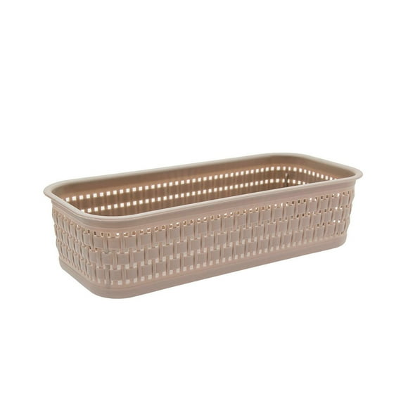 Canasto Organizador Ratan Chic Beige Mediano