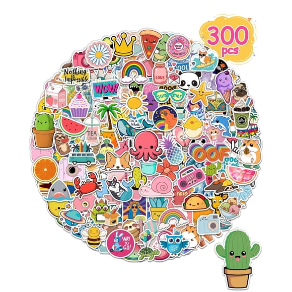 300 Pegatinas De Vinilo Impermeables Para Niños