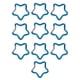 thumbnail image 4 of Mosquetón En Forma De Estrella De Cinco Puntas, 10 Uds., Para Botellas De Agua, Mochilas, Pesca, Azul Claro, 4 of 4