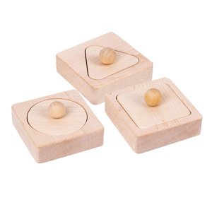 Magideal - Juguete Montessori Con Forma De Madera, Rompecabezas De Clavija, Juguete De Actividad Motora, Reconocimiento De Formas, Formas Geométricas De Clavija