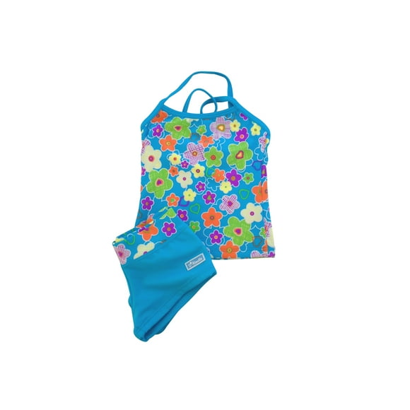 Tankini Flores Azul - 12 a 24M 100% Lycra