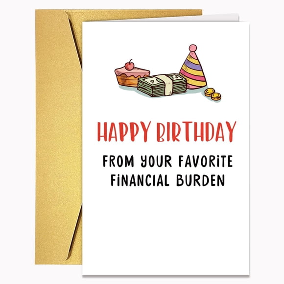 Tarjeta de Cumpleaños Divertida Bhiosng 20,5 × 13,5 cm