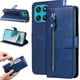 thumbnail image 4 of Funda tipo cartera para Motorola Moto G100 5G 2025 con bolsillo con cremallera y ranuras para tarjetas – Función de soporte Azul, 4 of 5