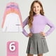 thumbnail image 1 of Pack 6 Poleras Camisetas Bambú Cuello Beatle Primera Capa Manga Larga Colores Surtido Niña, 1 of 8