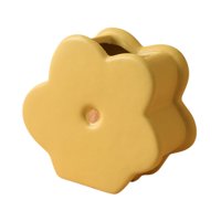 Bothyi - Florero De Cerámica Decoración Del Hogar Florero Decorativo Para Gabinete Dormitorio Café Flor Amarilla