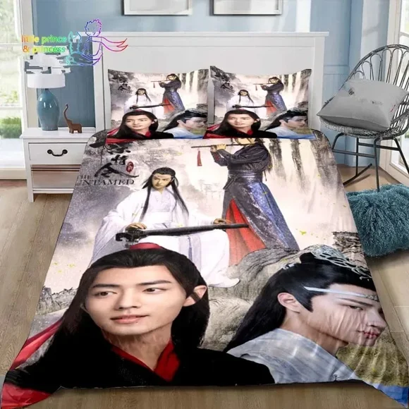 Drama The Untamed Xiao Zhan Wang Yi Bo Bedding Set Bed Set Adult Kid Bedroom Bedding Gift Bed Sheets